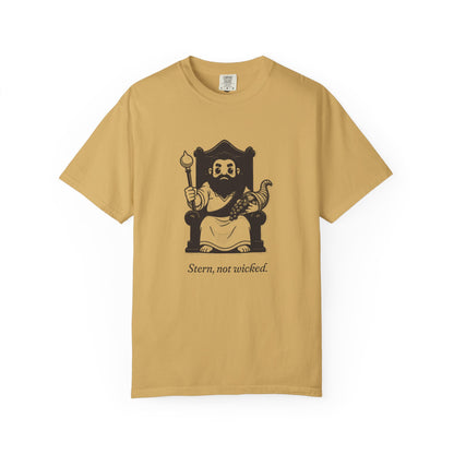 Hades · “Stern, not wicked.” — Garment-Dyed One-Ink Tee