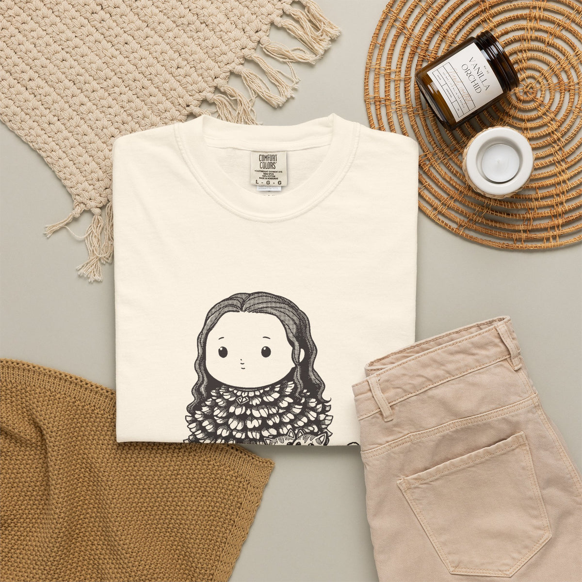 Freyja · “The original cat lady.” — Garment-Dyed One-Ink Tee