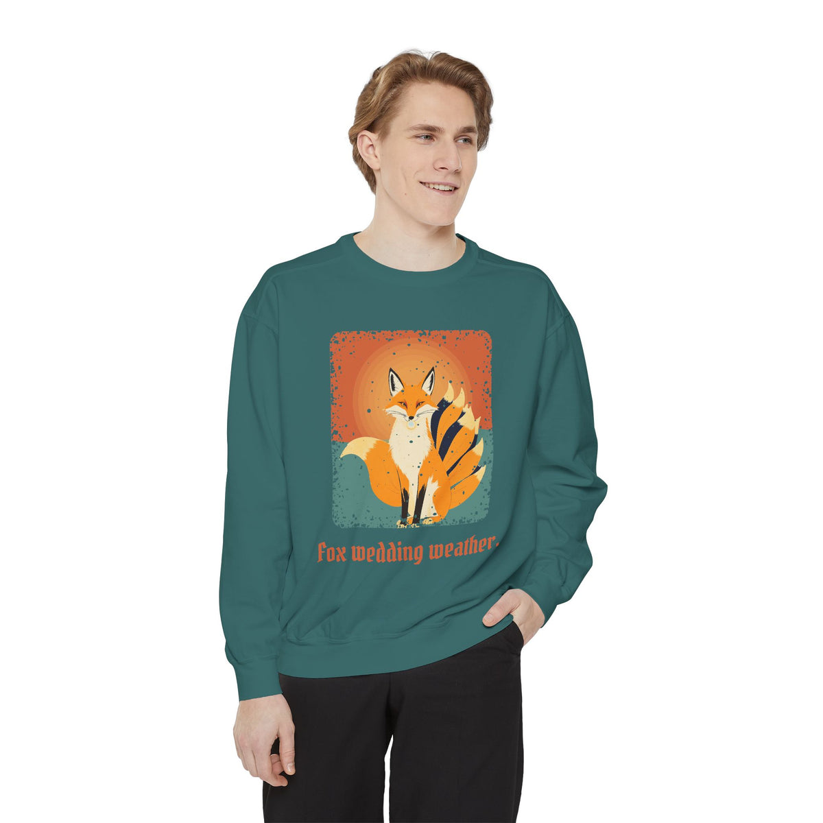 Kitsune · “Fox wedding weather.” — Garment-Dyed Sweatshirt