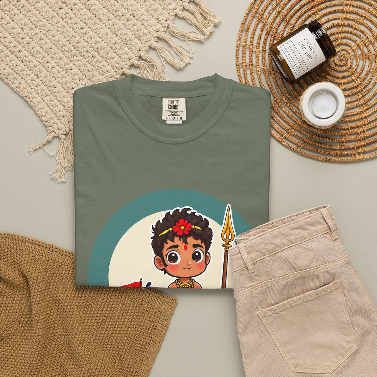 Murugan: Two Companions from One Tree — Garment-Dyed T-Shirt