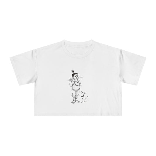 Krishna: Protector of Cows — Women's Crop Tee