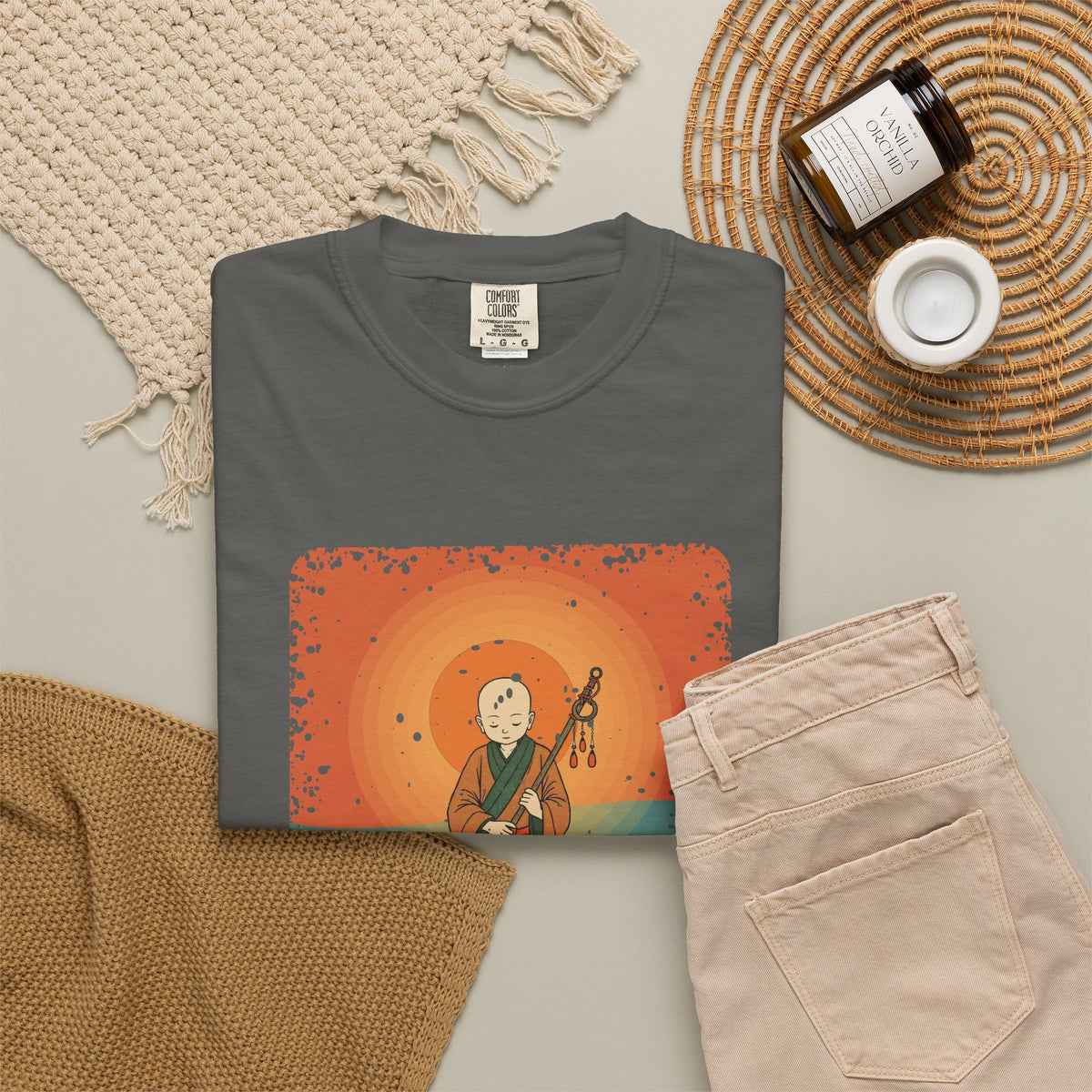 Jizō · “Travel buddy.” — Garment-Dyed T-Shirt