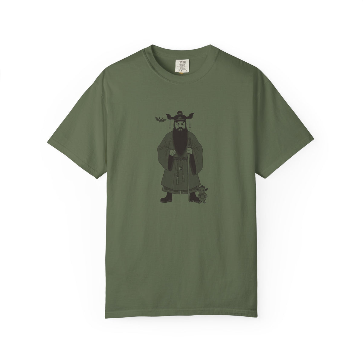 Zhong Kui: The Demon Queller — Garment-Dyed One-Ink Tee