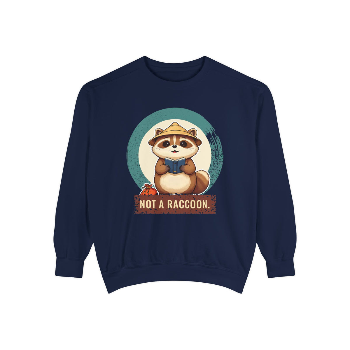 Tanuki: Lucky Greeter at the Shop Door — Garment-Dyed Sweatshirt