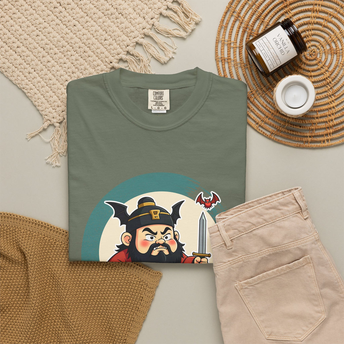 Zhong Kui: Bringer of the Five Blessings — Garment-Dyed T-Shirt