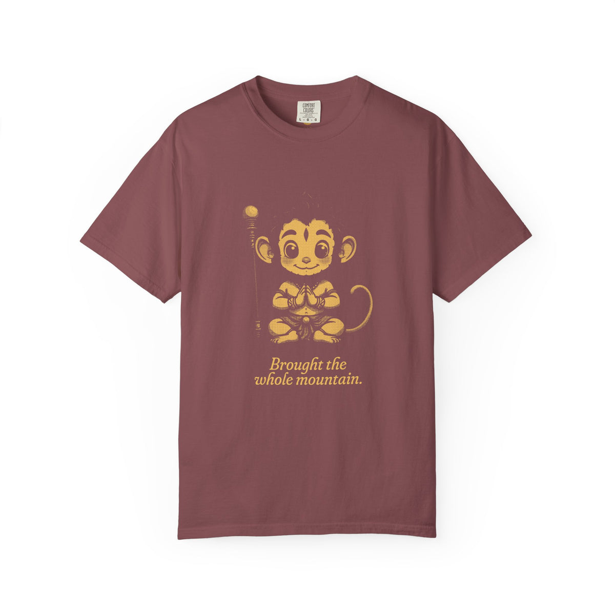 Hanuman · “Brought the whole mountain.” — Garment-Dyed One-Ink Tee