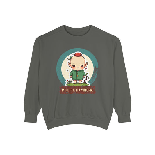 Aos Sí: Green Jacket, Red Cap — Garment-Dyed Sweatshirt