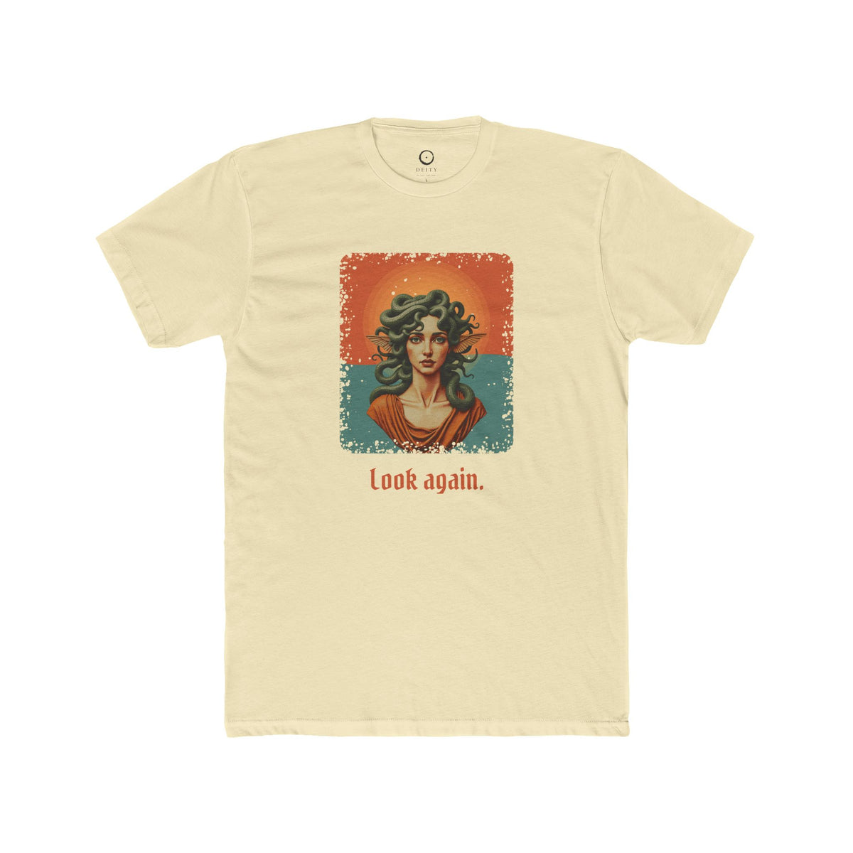 Medusa · “Look again.” — Unisex T-Shirt