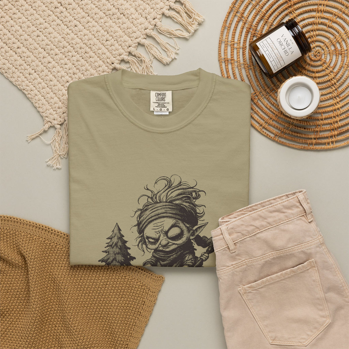 Baba Yaga · “Polite visitors welcome.” — Garment-Dyed One-Ink Tee