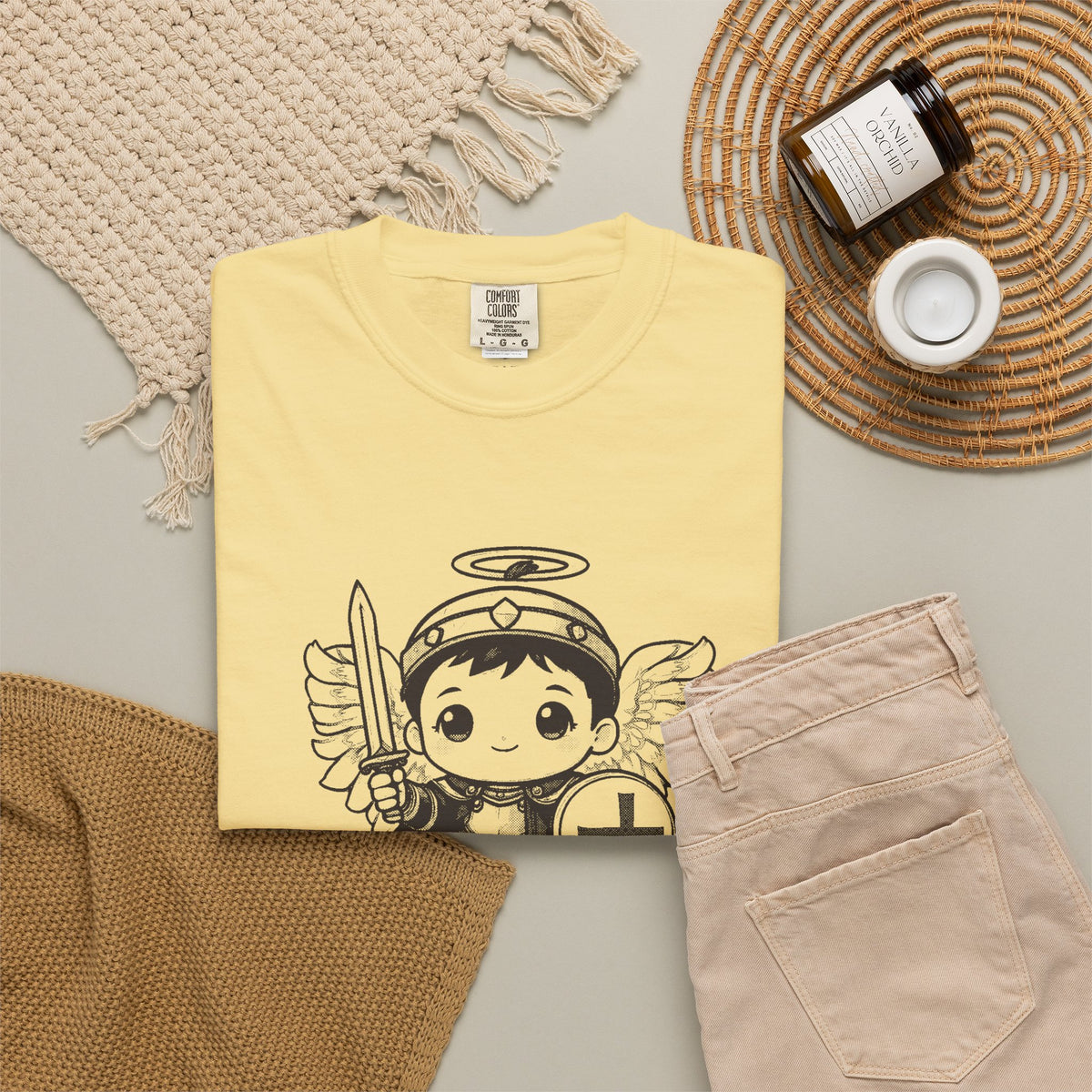 St Michael the Archangel: Prince of the Heavenly Host — Garment-Dyed One-Ink Tee
