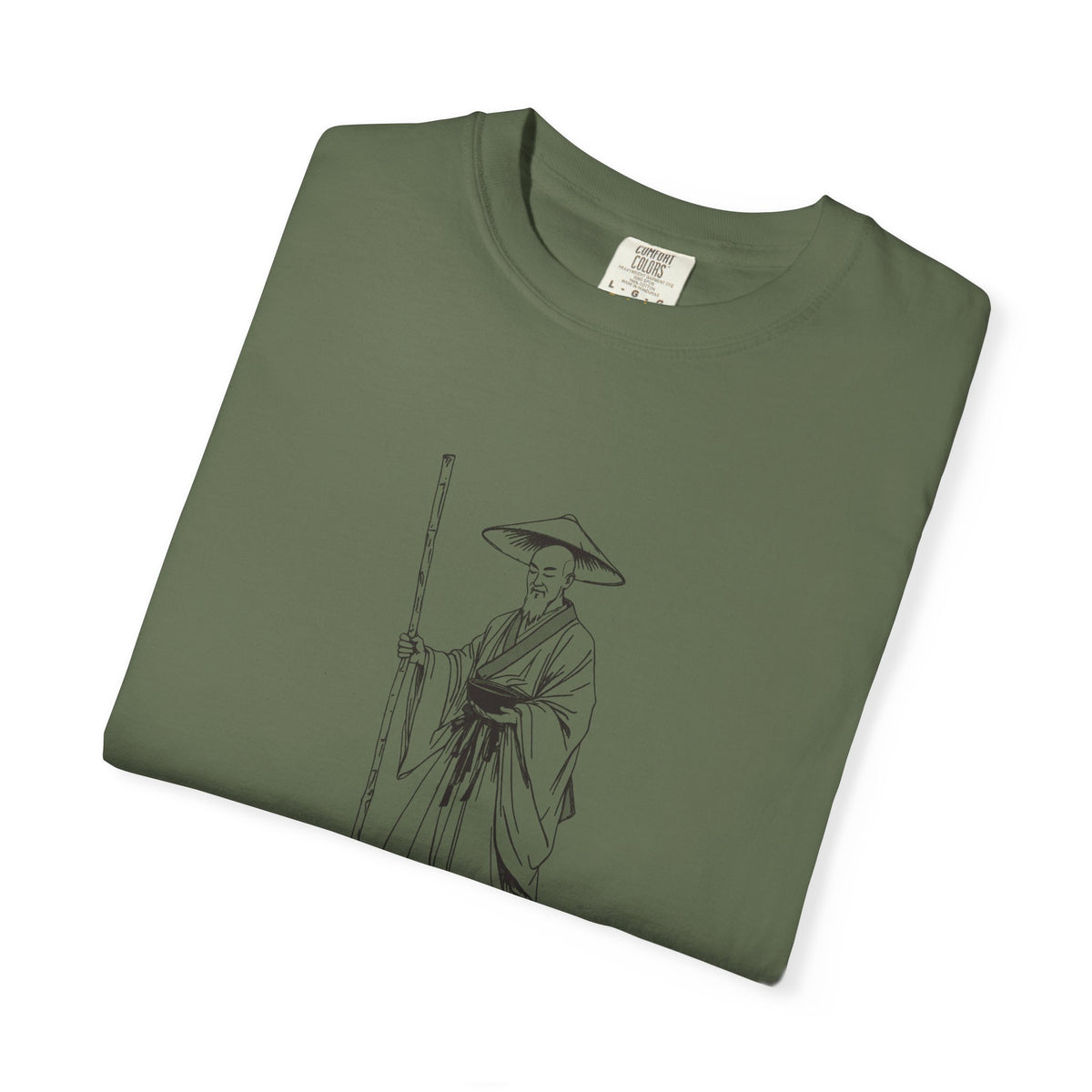 Kōbō Daishi · “Never walking alone.” — Garment-Dyed One-Ink Tee