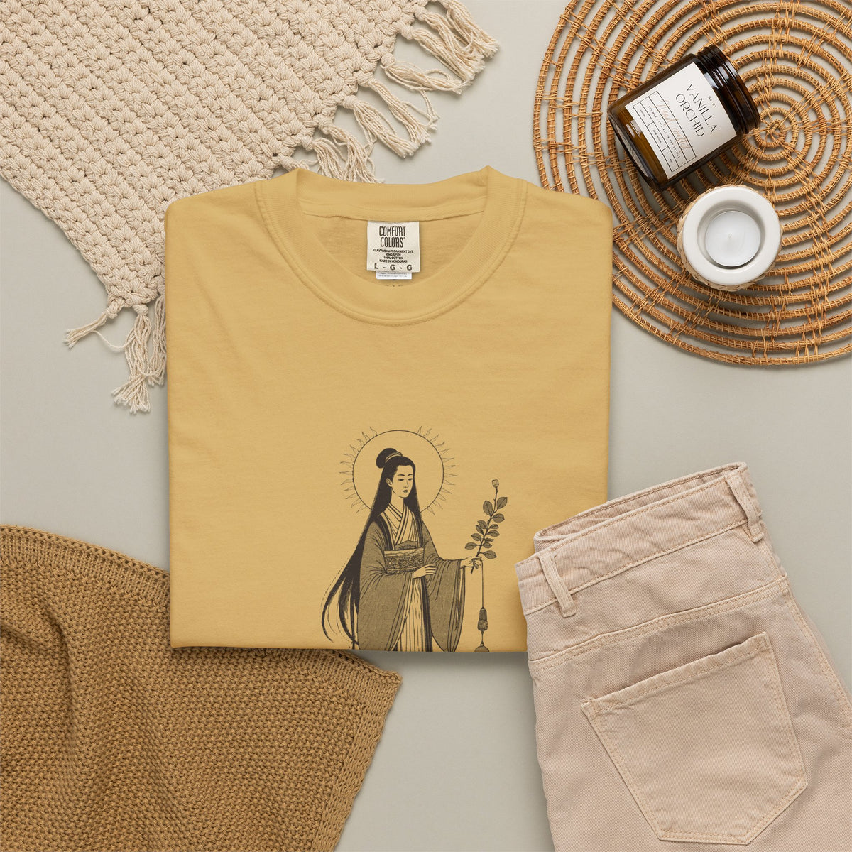 Amaterasu · “Came out of the cave for this.” — Garment-Dyed One-Ink Tee