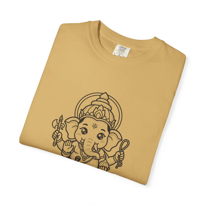 Ganesha · “First things first.” — Garment-Dyed One-Ink Tee