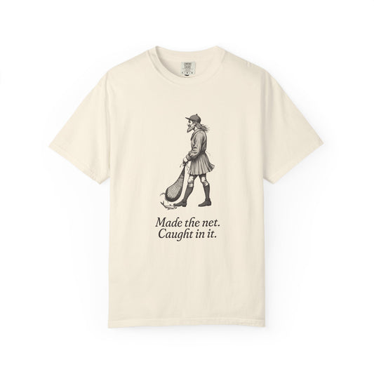 Loki: Maker of the First Net — Garment-Dyed One-Ink Tee