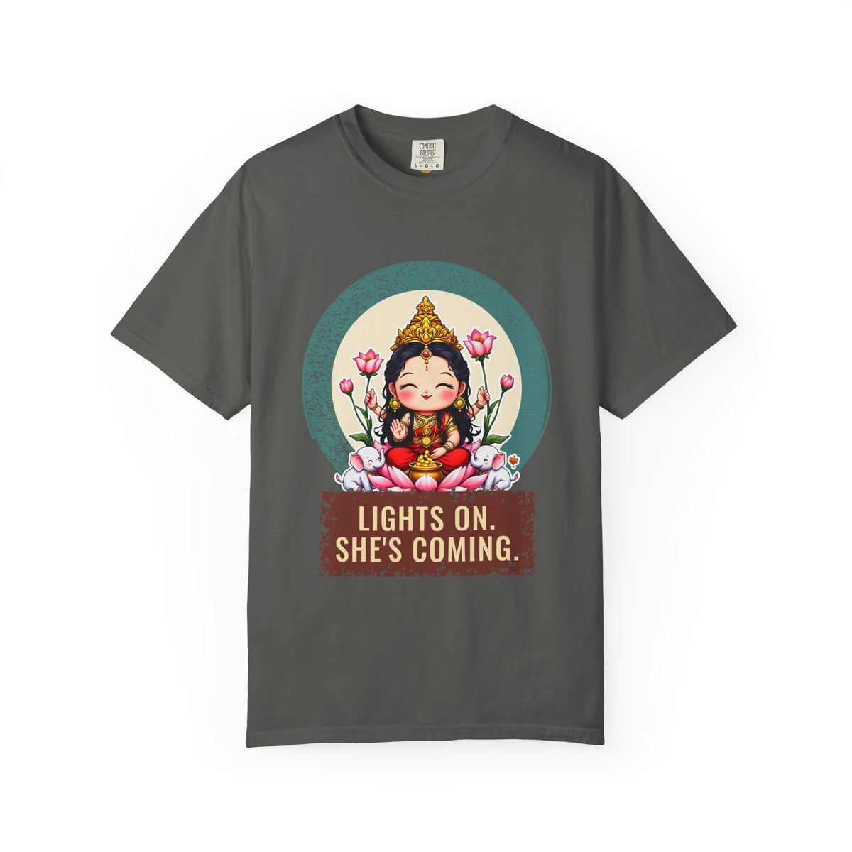 Lakshmi: She of the Lotus — Garment-Dyed T-Shirt