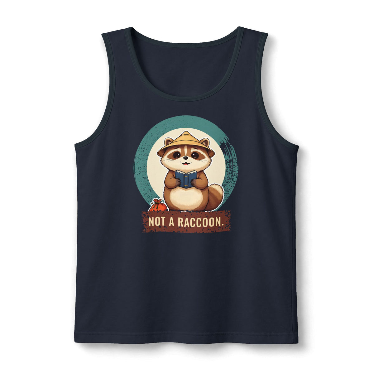 Tanuki: Lucky Greeter at the Shop Door — Unisex Muscle Tank