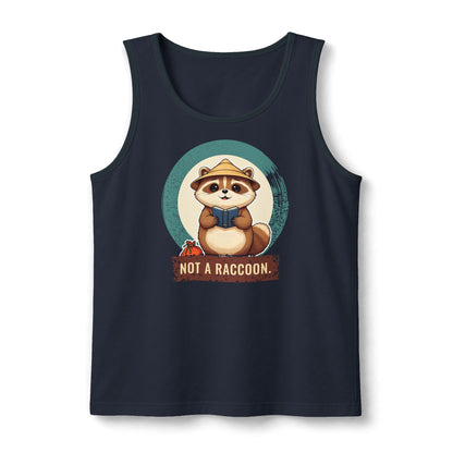 Tanuki: Lucky Greeter at the Shop Door — Unisex Muscle Tank