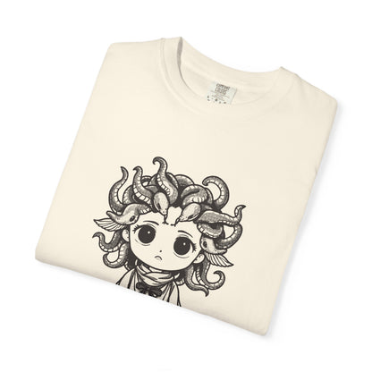 Medusa · “Look again.” — Garment-Dyed One-Ink Tee