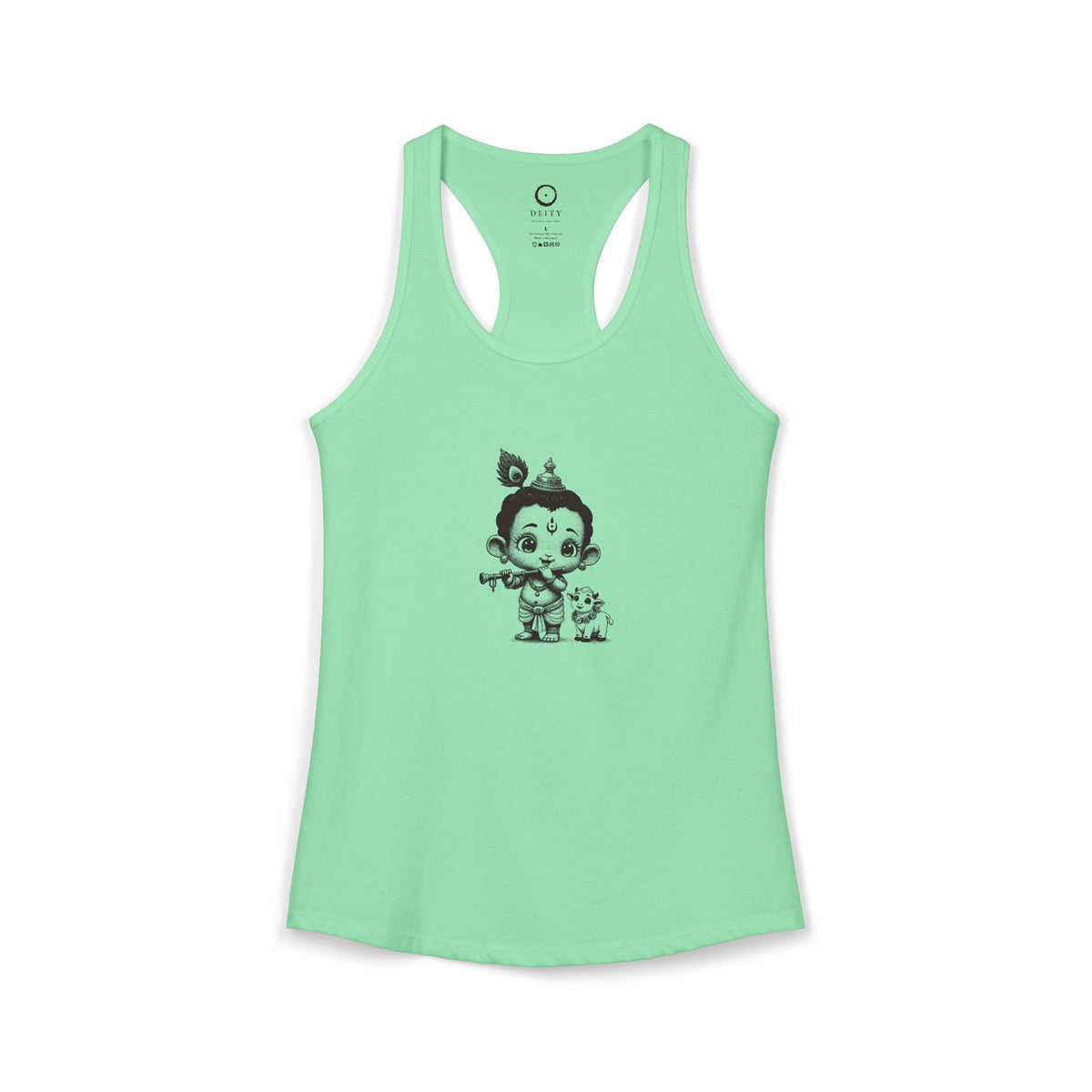 Krishna: Holder of the Flute — Women's Racerback Tank