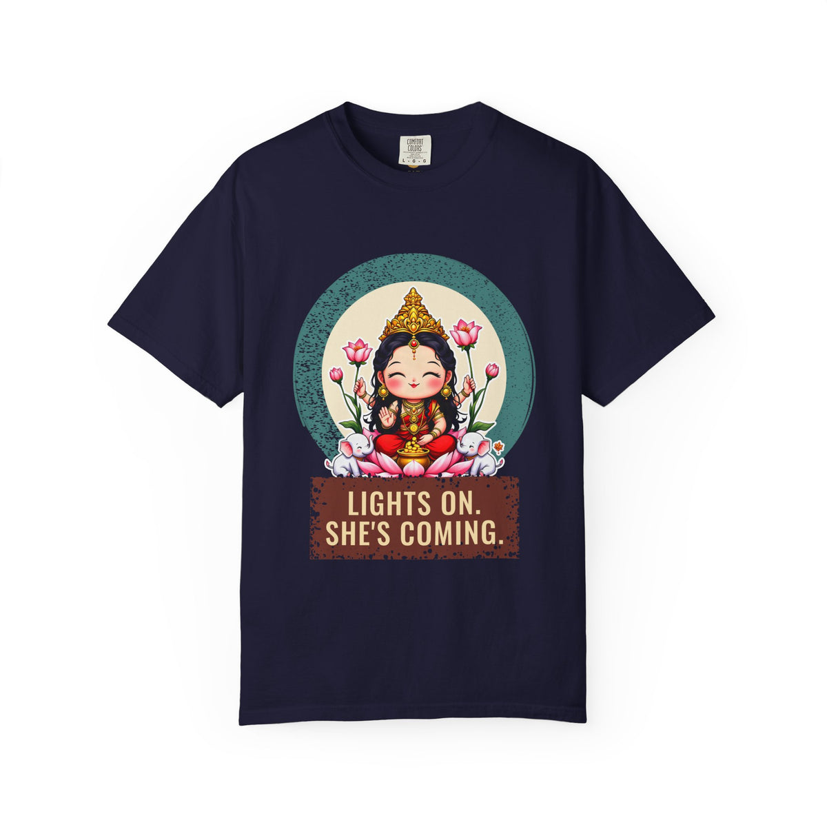 Lakshmi: She of the Lotus — Garment-Dyed T-Shirt