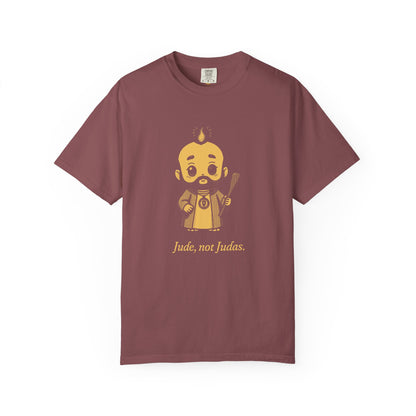 St Jude Thaddeus: Bearer of the Pentecost Flame — Garment-Dyed One-Ink Tee