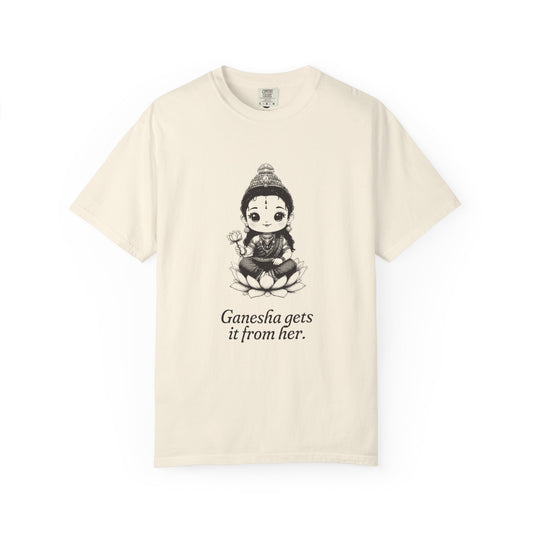 Parvati: Gauri, the Radiant One — Garment-Dyed One-Ink Tee
