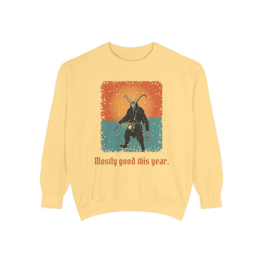 Krampus: Driver of Winter Spirits — Garment-Dyed Sweatshirt