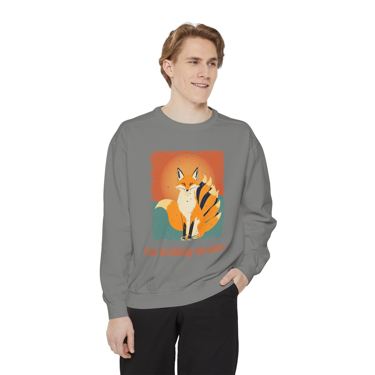 Kitsune · “Fox wedding weather.” — Garment-Dyed Sweatshirt