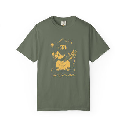 Hades · “Stern, not wicked.” — Garment-Dyed One-Ink Tee