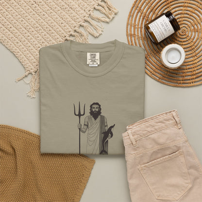Poseidon: The Earth-Shaker — Garment-Dyed One-Ink Tee