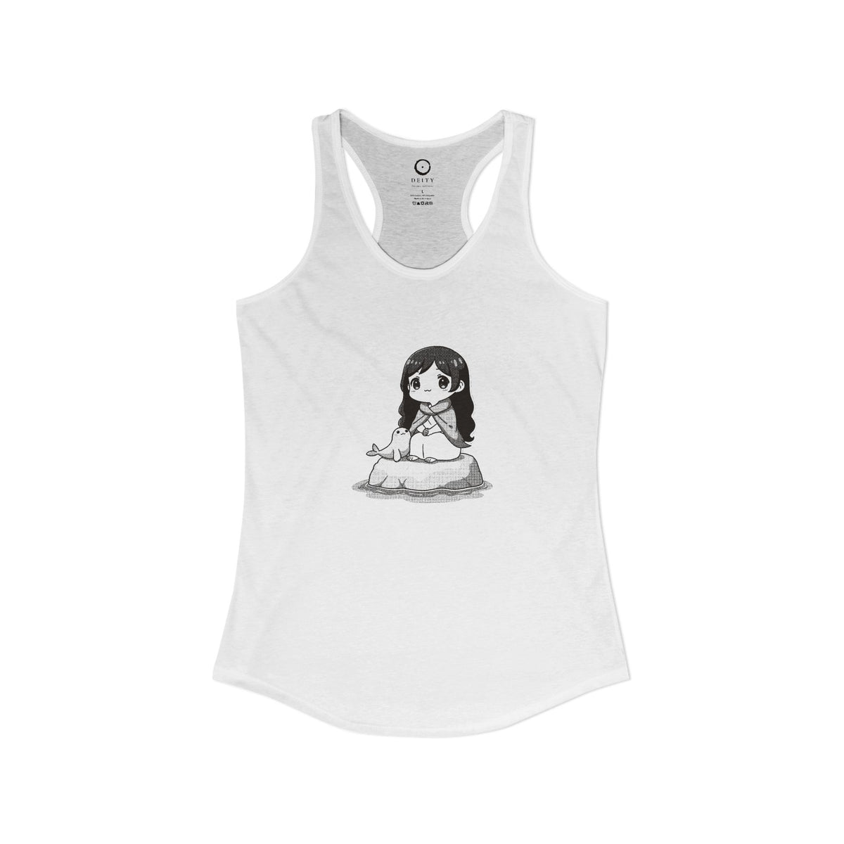 Selkie: Grey Selkie of Sule Skerry — Women's Racerback Tank