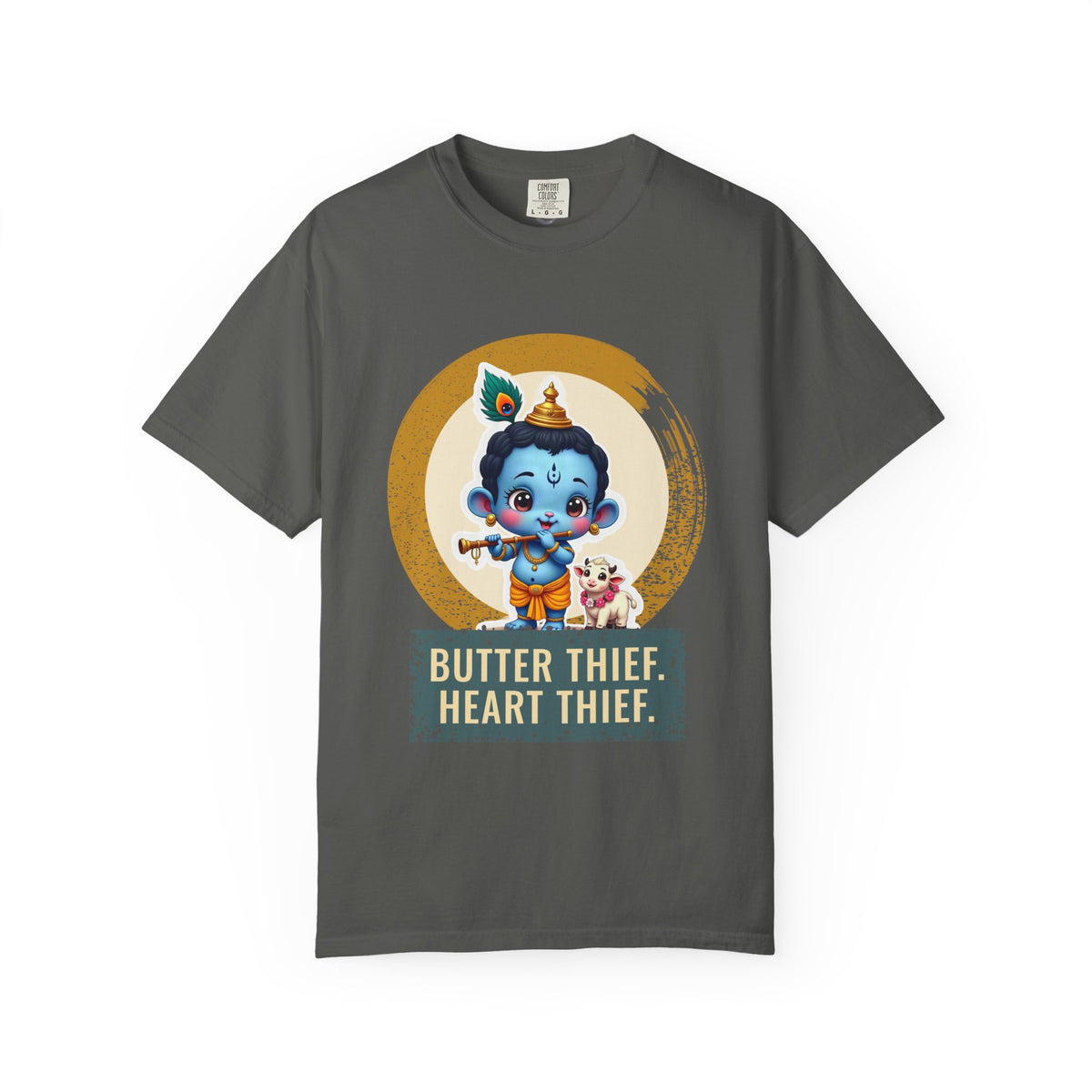 Krishna · “Butter thief. Heart thief.” — Garment-Dyed T-Shirt