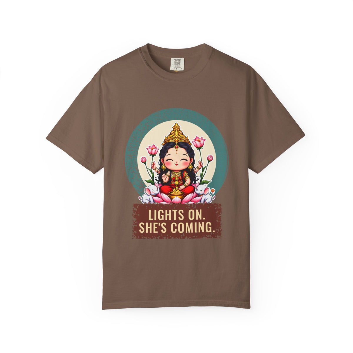 Lakshmi: She of the Lotus — Garment-Dyed T-Shirt