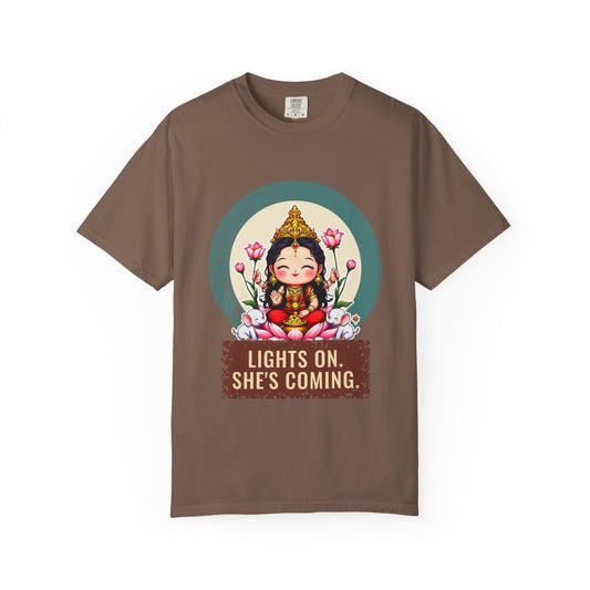 Lakshmi: She of the Lotus — Garment-Dyed T-Shirt