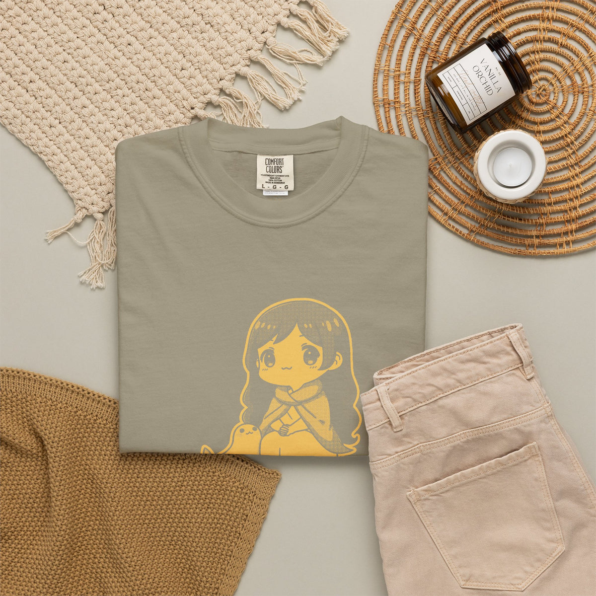 Selkie · “Land legs, sea heart.” — Garment-Dyed One-Ink Tee