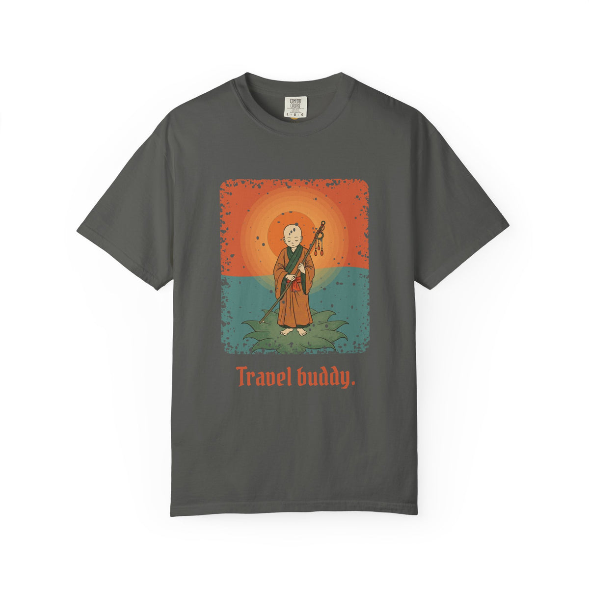 Jizō · “Travel buddy.” — Garment-Dyed T-Shirt