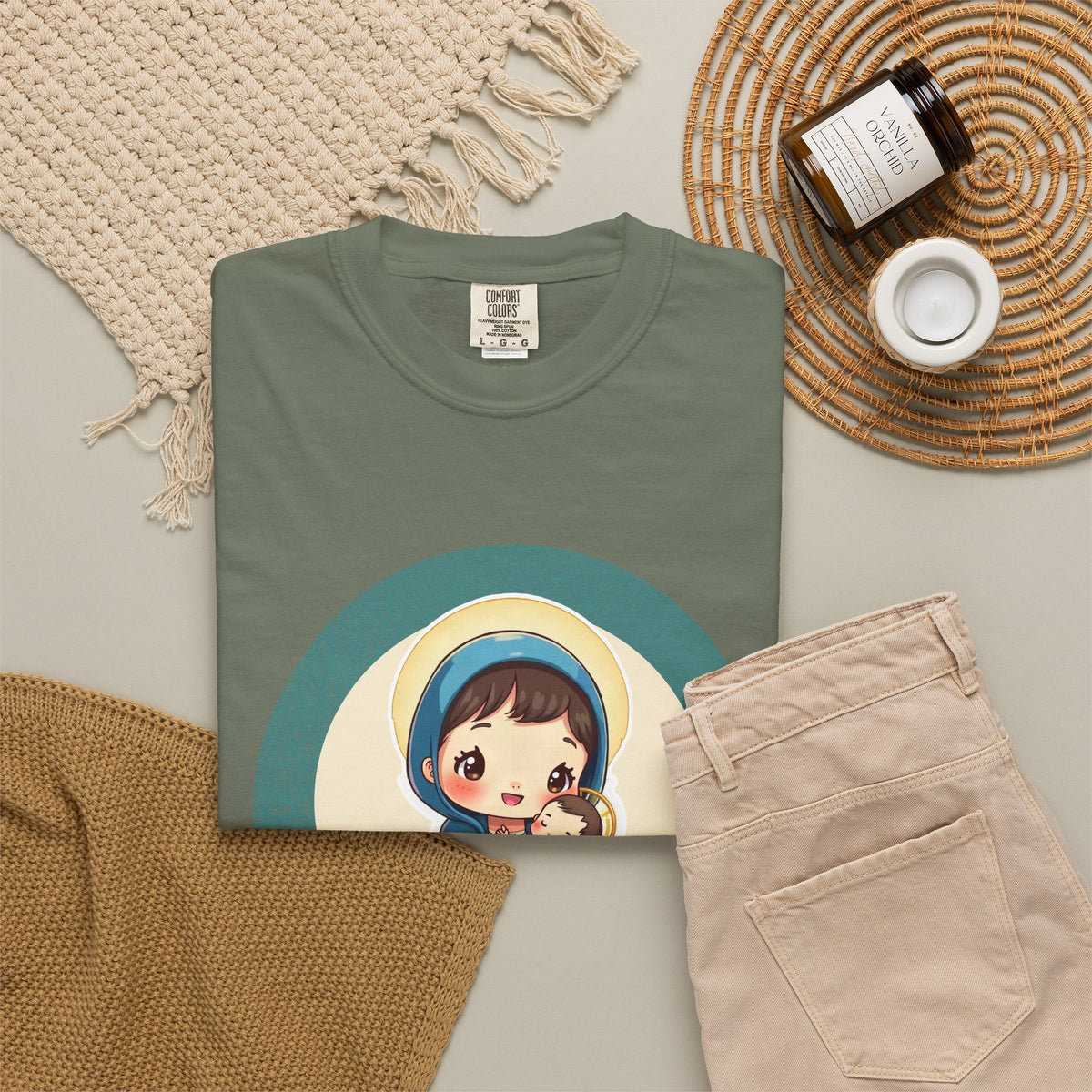 The Virgin Mary · “Ask your mother.” — Garment-Dyed T-Shirt