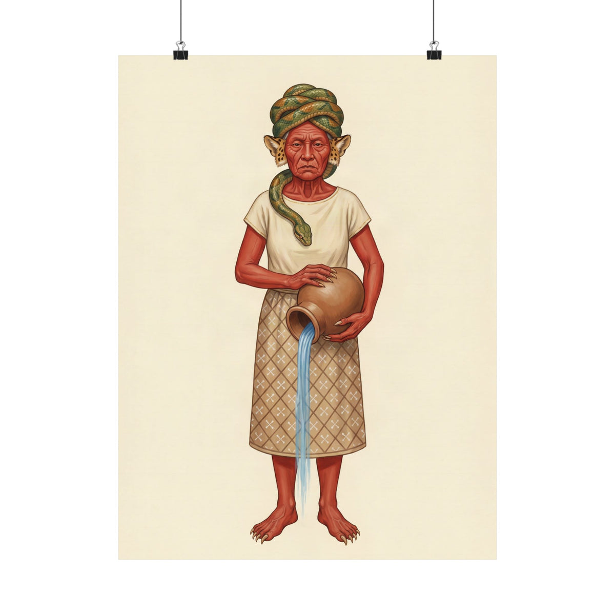 Ix Chel: She Who Tips the Rain Jar — Art Print