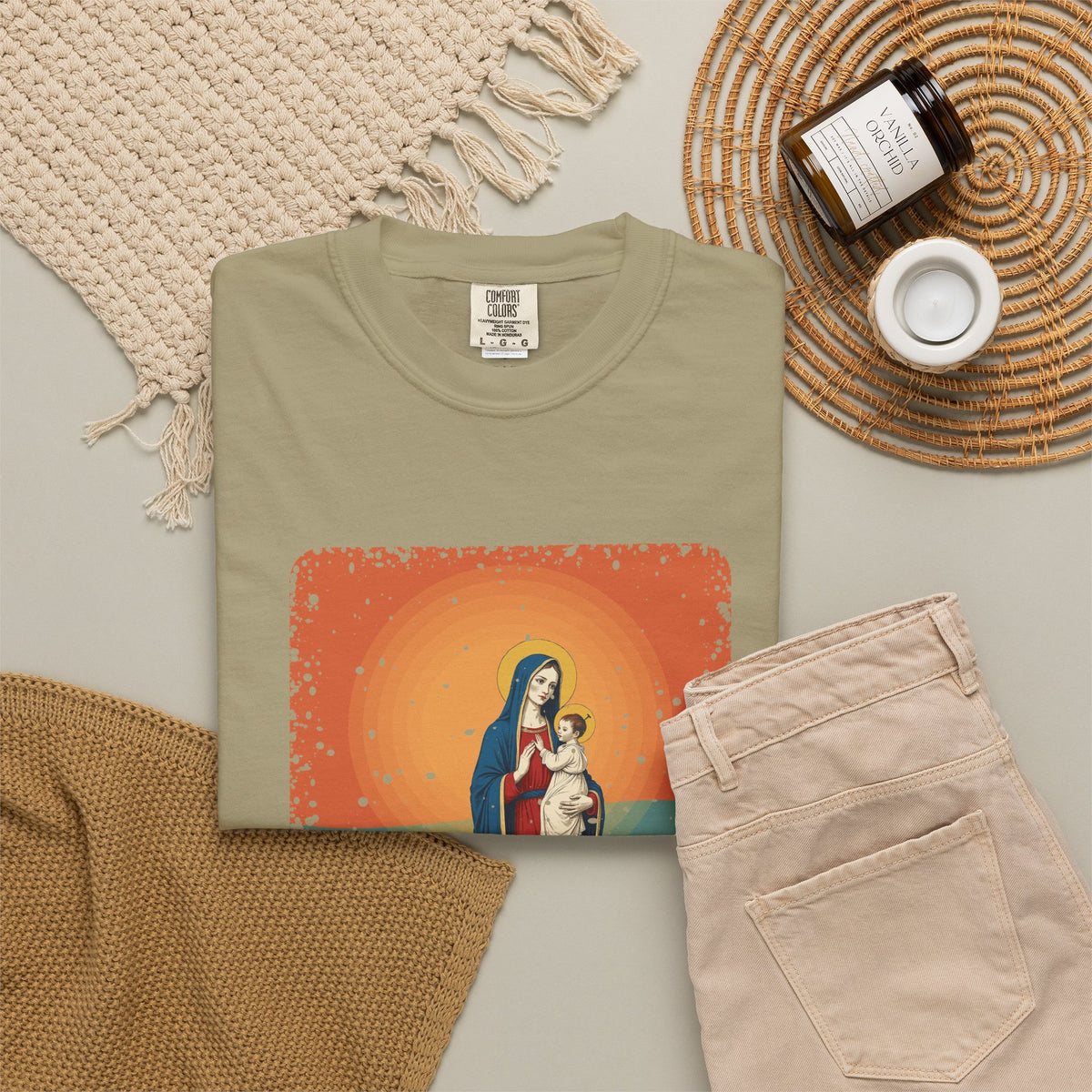 The Virgin Mary · “Ask your mother.” — Garment-Dyed T-Shirt
