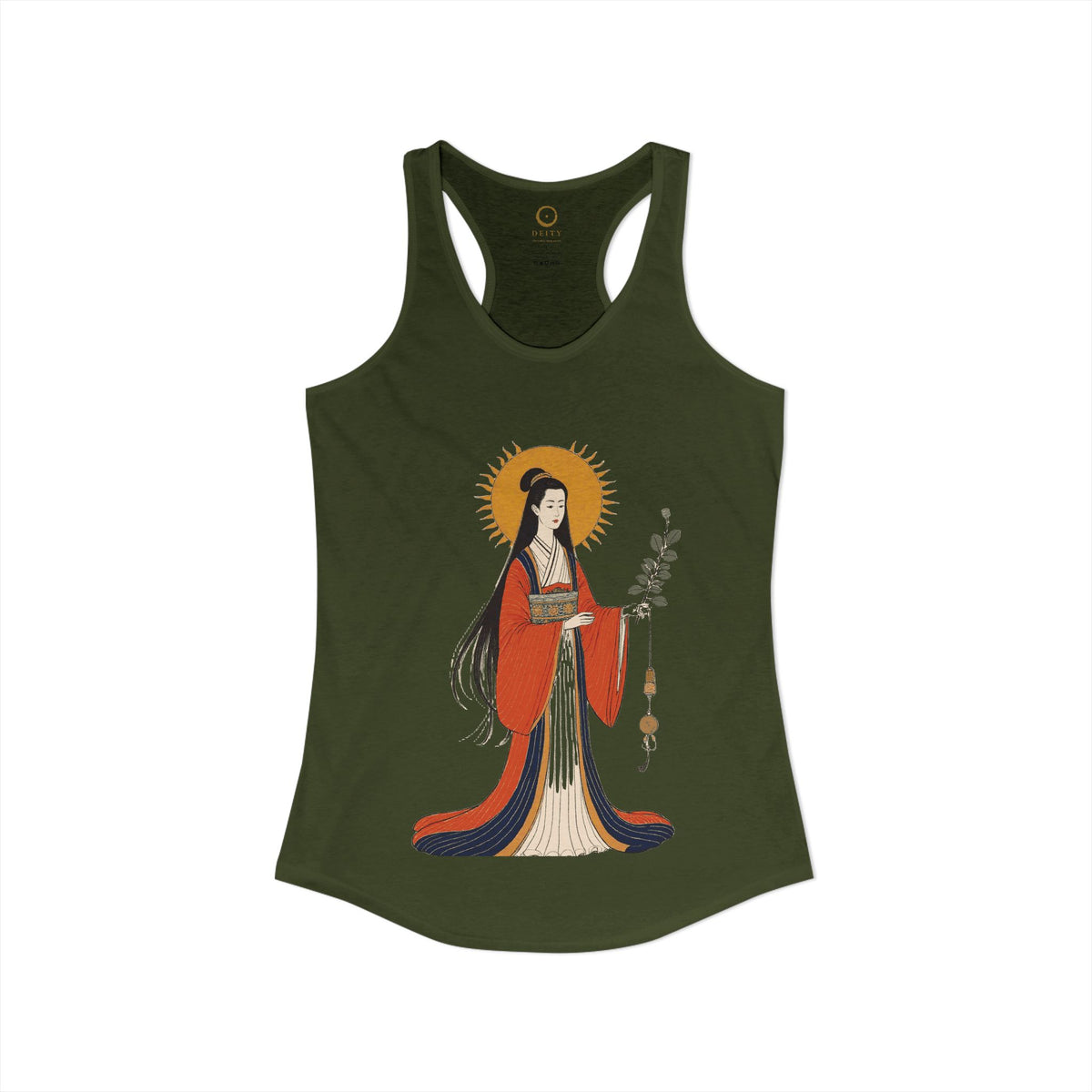 Amaterasu: She Who Shines in Heaven — Women's Racerback Tank