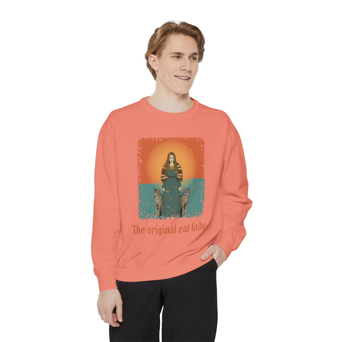 Freyja · “The original cat lady.” — Garment-Dyed Sweatshirt