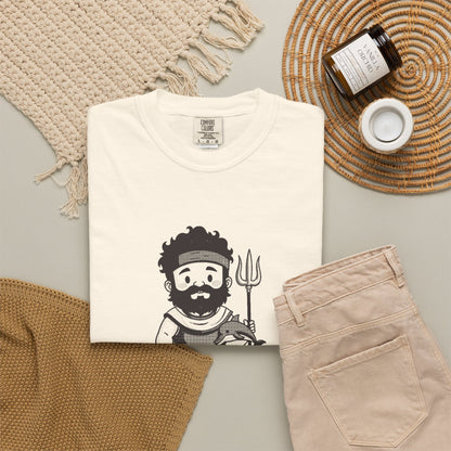 Poseidon · “He got the sea.” — Garment-Dyed One-Ink Tee