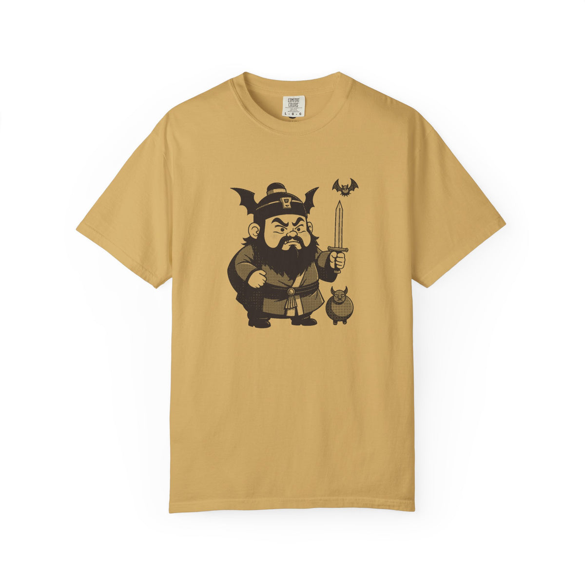 Zhong Kui: Bringer of the Five Blessings — Garment-Dyed One-Ink Tee