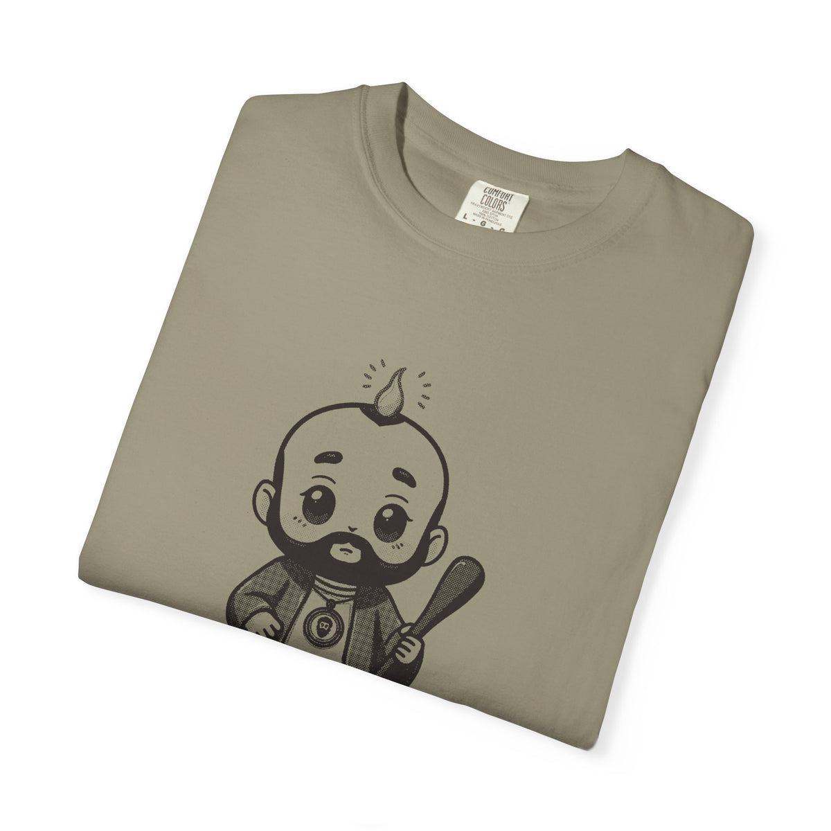 St Jude Thaddeus: Bearer of the Pentecost Flame — Garment-Dyed One-Ink Tee