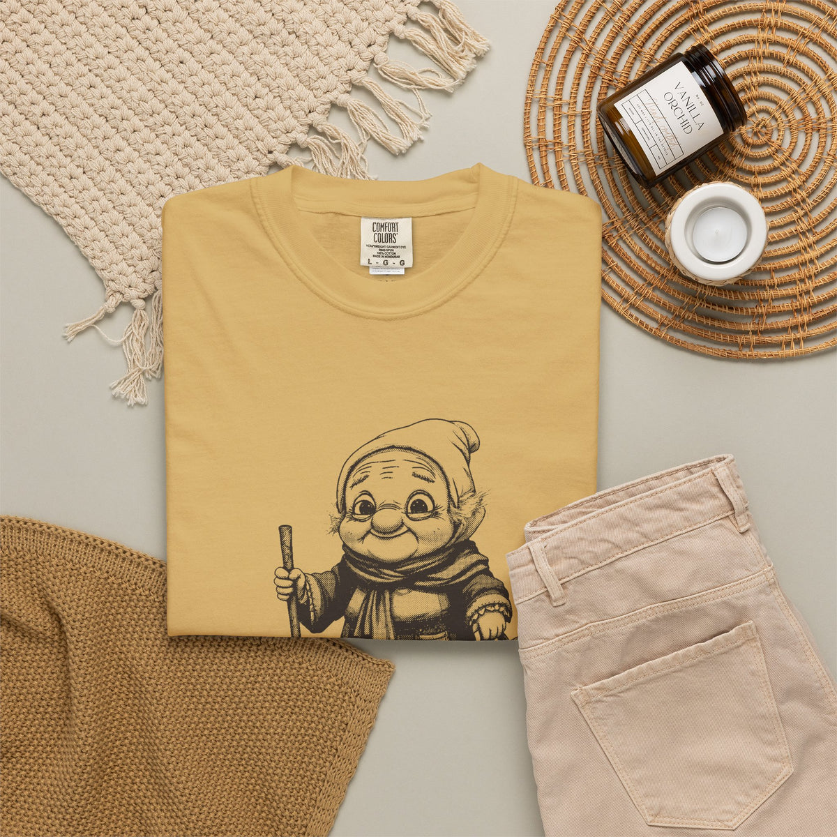 La Befana · “Sweep the old year out.” — Garment-Dyed One-Ink Tee