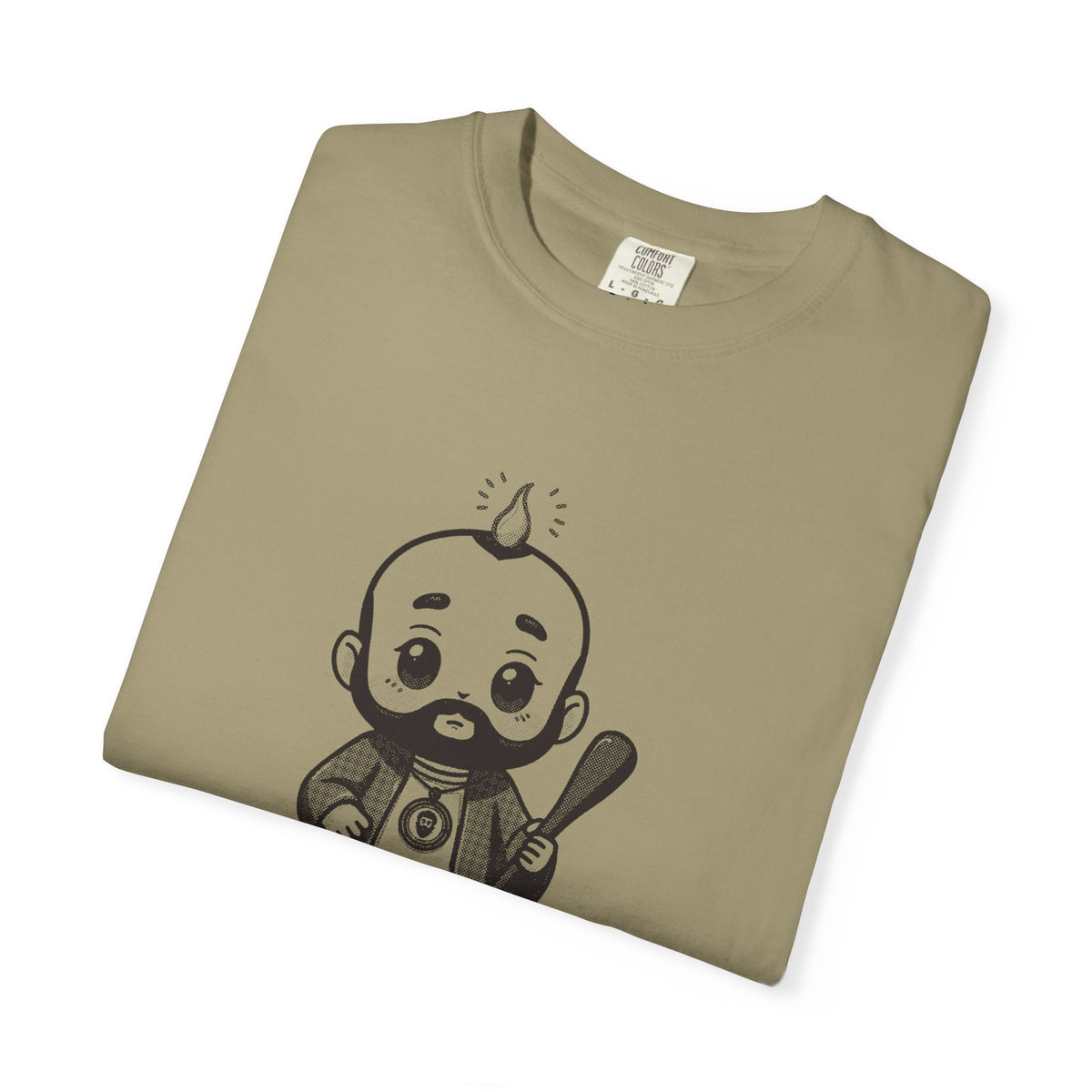 St Jude Thaddeus: Bearer of the Pentecost Flame — Garment-Dyed One-Ink Tee