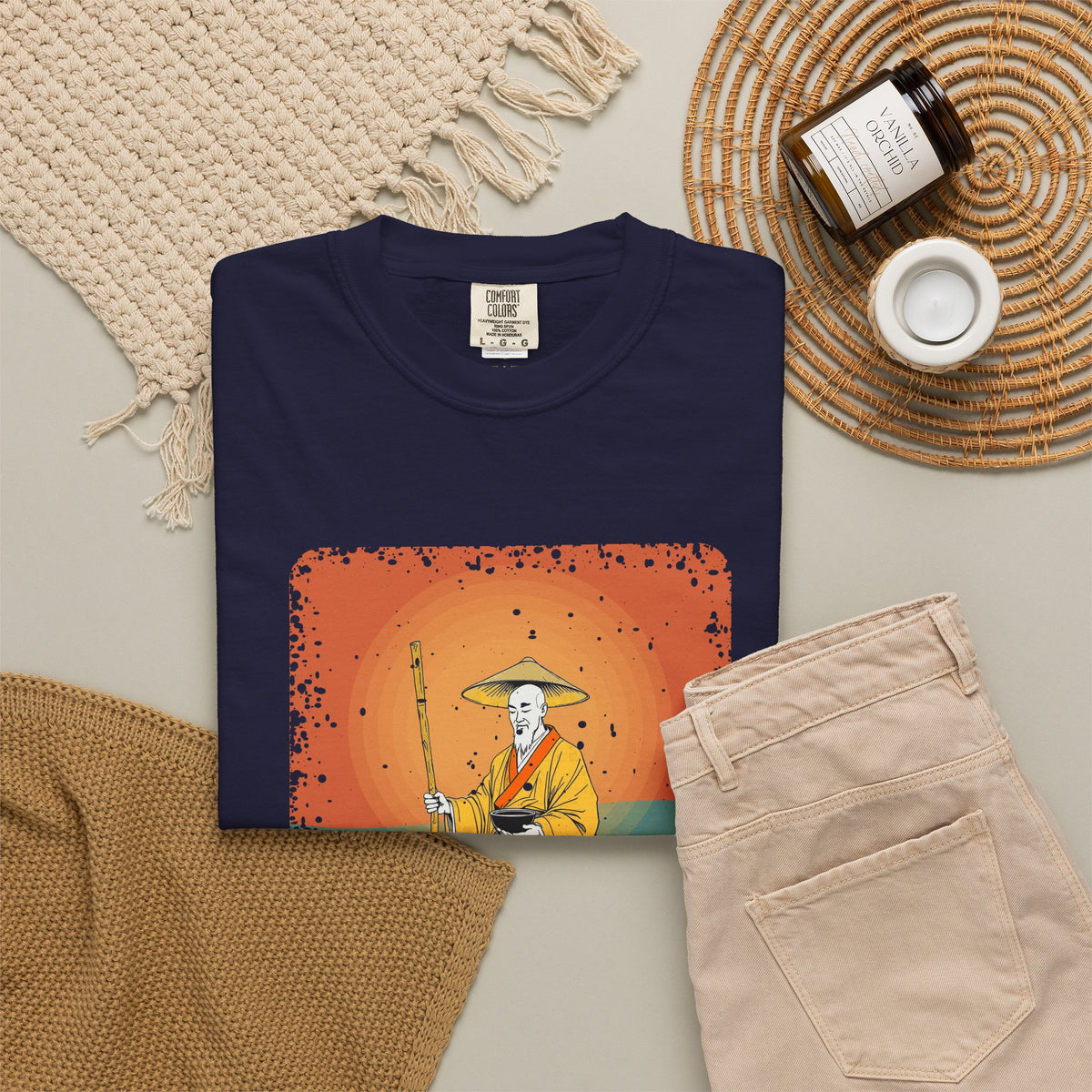 Kōbō Daishi · “Never walking alone.” — Garment-Dyed T-Shirt