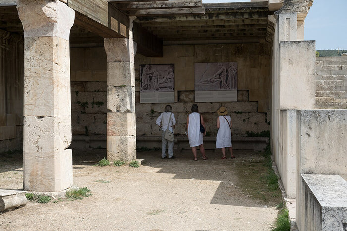 The Abaton at Epidaurus, where the sick slept hoping Asklepios would heal them in dreams.
