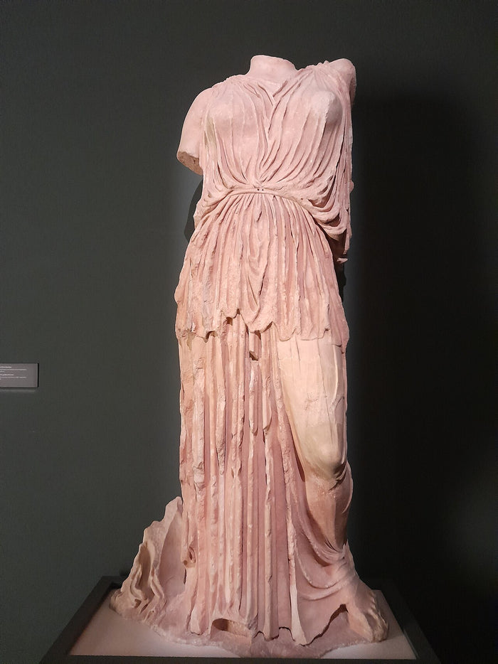Headless marble Demeter of Eleusis, in belted peplos with rich drapery, from her major sanctuary.
