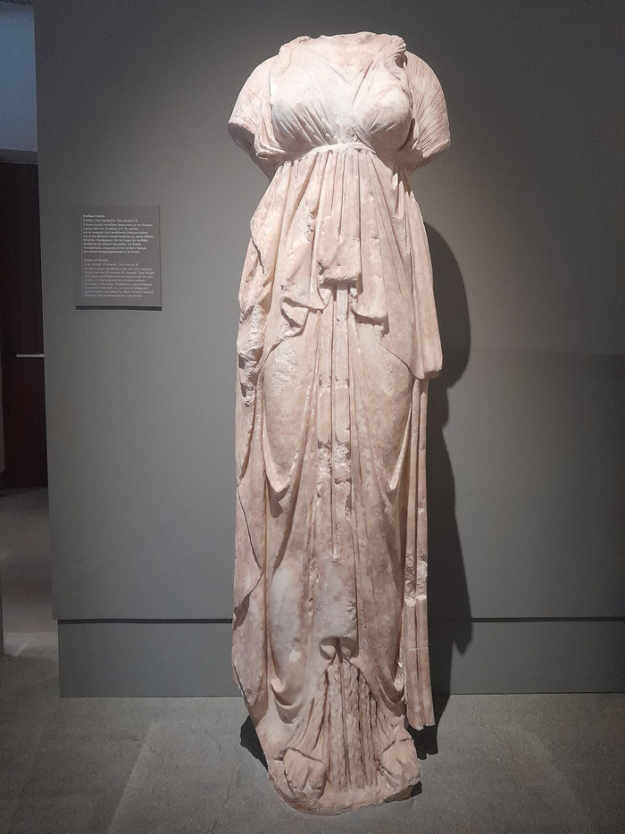 Headless marble statue of Hecate from Aulis, Artemis temple, 2nd century BC, reflecting her close link with Artemis.